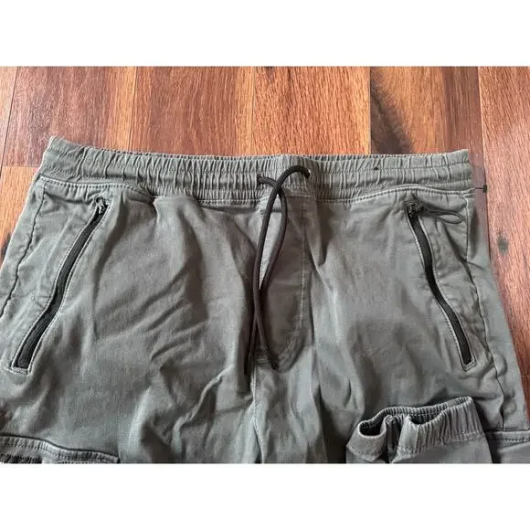 GRAY  HOLLISTER CARGO PANT SKINNY JOGGER SIZE ELASTIC WAIST WITH DRAWSTRING PANT - Picture 7 of 7